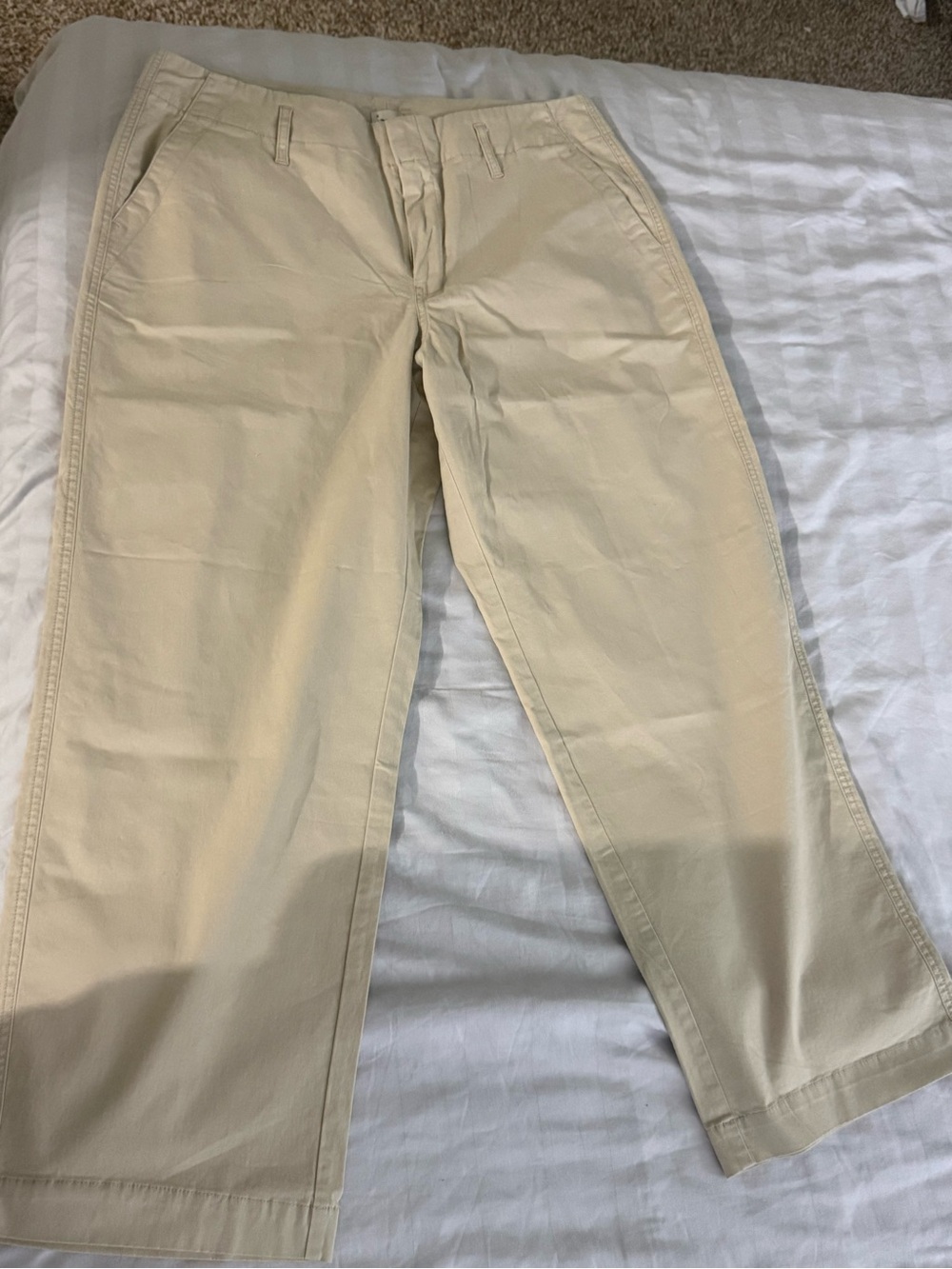 a new day Wide Leg Chino Trousers in Cream
